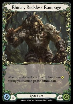 Rhinar, Reckless Rampage [HER001] (Hero Promos) Cold Foil