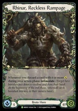 Rhinar, Reckless Rampage [HER021] (Hero Promos) Rainbow Foil