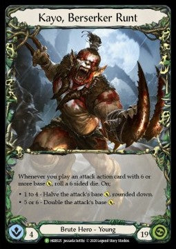 Kayo, Berserker Runt [HER025] (Hero Promos) Cold Foil