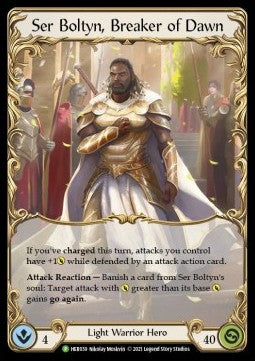 Ser Boltyn, Breaker of Dawn [HER039] (Hero Promos) Rainbow Foil