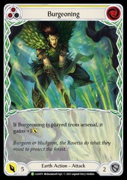 Burgeoning (Yellow) (Extended Art) [LGS070] (LGS Promos) Rainbow Foil