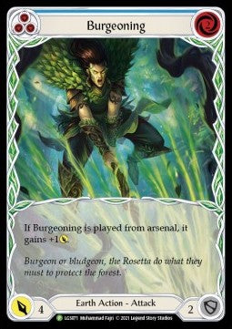 Burgeoning (Blue) (Extended Art) [LGS071] (LGS Promos) Rainbow Foil