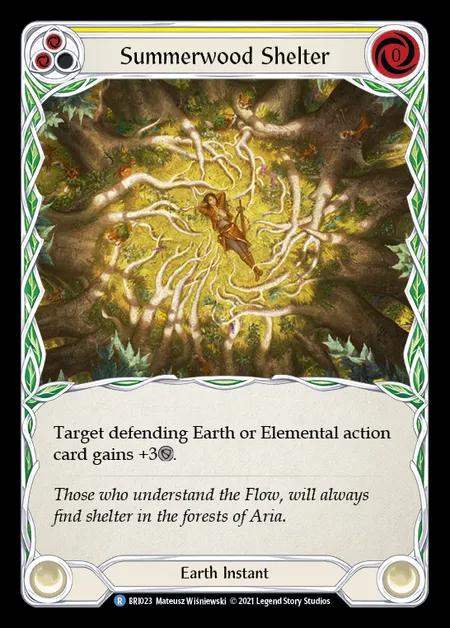 Summerwood Shelter (Yellow) [BRI023] (Tales of Aria - Briar Blitz Deck) Regular