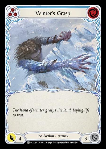 Winter's Grasp (Blue) [OLD017] (Tales of Aria - Oldhim Blitz Deck) Regular