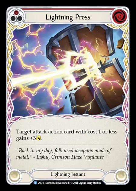 Lightning Press (Red) [LXI018] (Tales of Aria - Lexi Blitz Deck) Regular