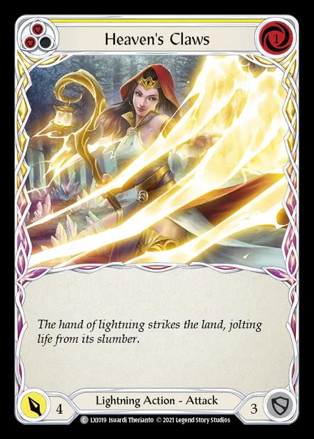 Heaven's Claws (Yellow) [LXI019] (Tales of Aria - Lexi Blitz Deck) Regular
