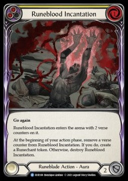 Runeblood Incantation (Yellow) [EVR108] (Everfest - First) Rainbow Foil