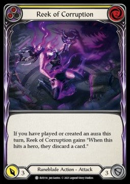 Reek of Corruption (Yellow) [EVR114] (Everfest - First) Rainbow Foil