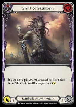 Shrill of Skullform (Red) [EVR116] (Everfest - First) Rainbow Foil