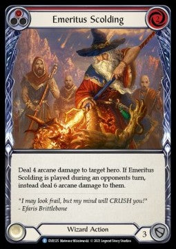 Emeritus Scolding (Red) [EVR125] (Everfest - First) Rainbow Foil