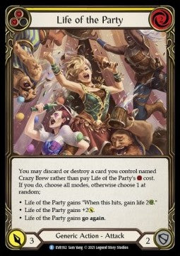Life of the Party (Yellow) [EVR162] (Everfest - First) Rainbow Foil