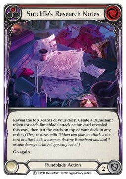 Sutcliffe's Research Notes (Red) [1HP297] (History Pack 1) Regular