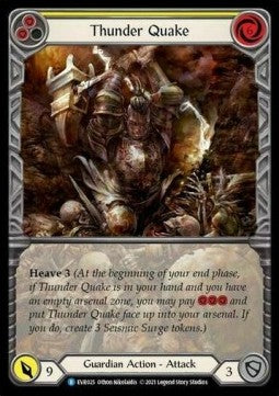 Thunder Quake (Yellow) (Extended Art) [EVR025] (Everfest - First) Rainbow Foil