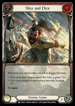 Slice and Dice (Red) (Extended Art) [EVR057] (Everfest - First) Rainbow Foil