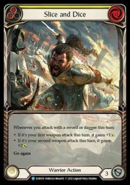 Slice and Dice (Yellow) (Extended Art) [EVR058] (Everfest - First) Rainbow Foil