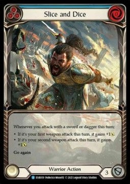 Slice and Dice (Blue) (Extended Art) [EVR059] (Everfest - First) Rainbow Foil