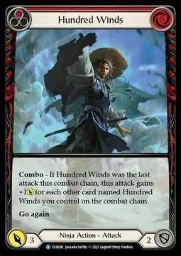 Hundred Winds (Red) (Extended Art) [EVR041] (Everfest - First) Rainbow Foil