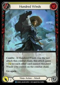 Hundred Winds (Yellow) (Extended Art) [EVR042] (Everfest - First) Rainbow Foil