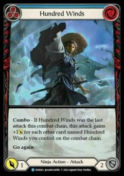 Hundred Winds (Blue) (Extended Art) [EVR043] (Everfest - First) Rainbow Foil