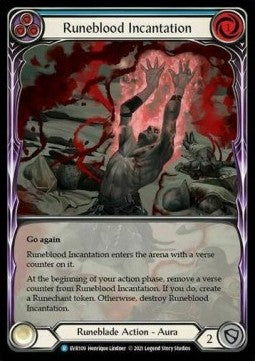 Runeblood Incantation (Blue) (Extended Art) [EVR109] (Everfest - First) Rainbow Foil