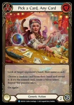 Pick a Card, Any Card (Blue) (Extended Art) [EVR169] (Everfest - First) Rainbow Foil