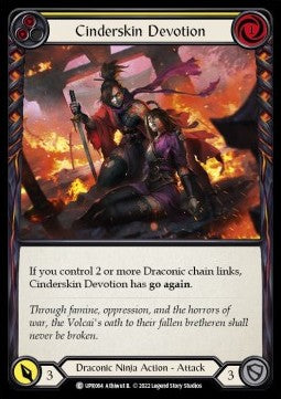 Cinderskin Devotion (Yellow) [UPR064] (Uprising) Rainbow Foil
