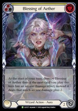 Blessing of Aether (Yellow) (Extended Art) [LGS117] (LGS Promos) Rainbow Foil