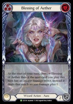 Blessing of Aether (Blue) (Extended Art) [LGS118] (LGS Promos) Rainbow Foil