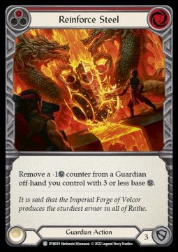 Reinforce Steel (Red) [DYN039] (Dynasty) Rainbow Foil