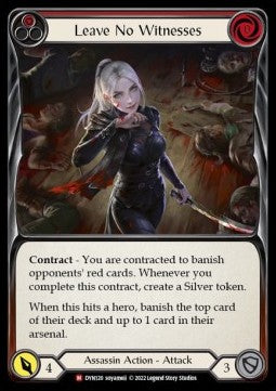 Leave no Witnesses [DYN120] (Dynasty) Rainbow Foil