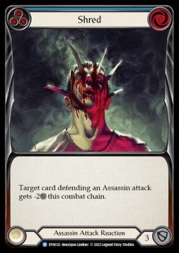 Shred (Blue) [DYN132] (Dynasty) Rainbow Foil