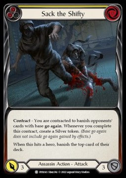 Sack the Shifty (Yellow) [DYN143] (Dynasty) Rainbow Foil
