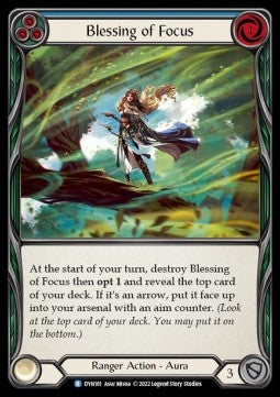 Blessing of Focus (Blue) [DYN161] (Dynasty) Rainbow Foil