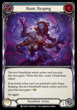 Runic Reaping (Blue) [DYN187] (Dynasty) Rainbow Foil