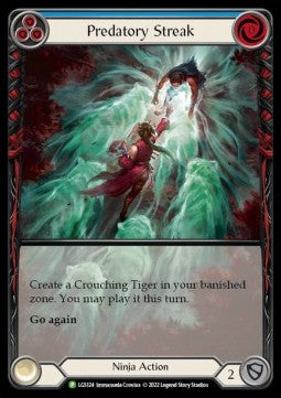 Predatory Streak (Blue) (Extended Art) [LGS124] (LGS Promos) Rainbow Foil