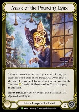 Mask of the Pouncing Lynx [FAB079] (FAB Promos) Gold Cold Foil