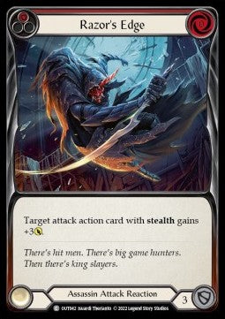 Razor's Edge (Red) [OUT042] (Outsiders) Rainbow Foil