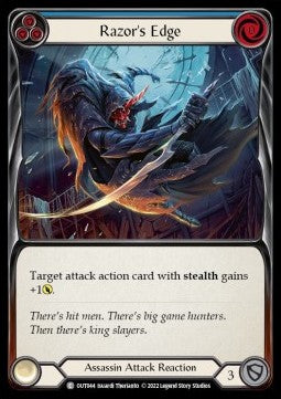 Razor's Edge (Blue) [OUT044] (Outsiders) Rainbow Foil