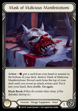 Mask of Malicious Manifestations [OUT157] (Outsiders) Rainbow Foil