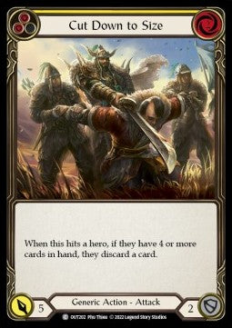 Cut Down to Size (Yellow) [OUT202] (Outsiders) Rainbow Foil