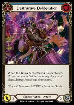 Destructive Deliberation (Blue) [OUT206] (Outsiders) Rainbow Foil