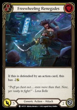 Freewheeling Renegades (Yellow) [OUT211] (Outsiders) Rainbow Foil