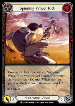 Spinning Wheel Kick (Yellow) (Extended Art) [LGS142] (LGS Promos) Rainbow Foil