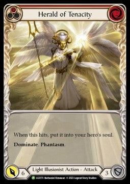 Herald of Tenacity (Red) (Extended Art) [LGS173] (LGS Promos) Rainbow Foil