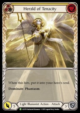 Herald of Tenacity (Yellow) (Extended Art) [LGS174] (LGS Promos) Rainbow Foil