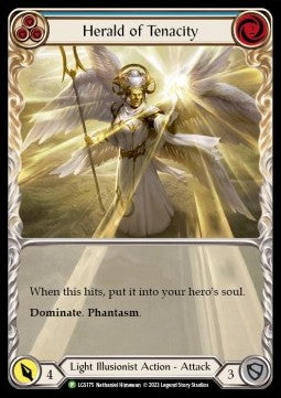 Herald of Tenacity (Blue) (Extended Art) [LGS175] (LGS Promos) Rainbow Foil