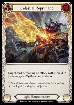 Celestial Reprimand (Yellow) [DTD039] (Dusk till Dawn) Rainbow Foil