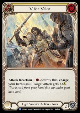 V for Valor (Yellow) [DTD061] (Dusk till Dawn) Rainbow Foil