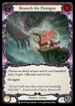 Beseech the Demigon (Red) [DTD187] (Dusk till Dawn) Rainbow Foil