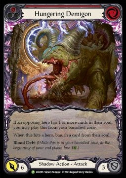 Hungering Demigon (Red) (Extended Art) [LGS165] (LGS Promos) Rainbow Foil